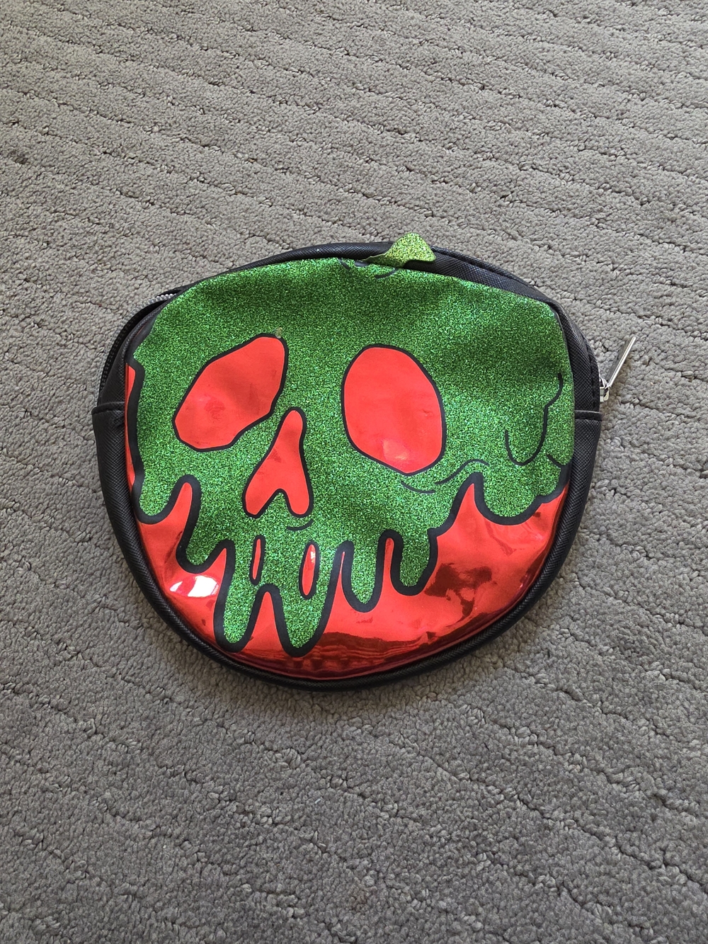 Disney Green Glitter Poison Apple Makeup Bag